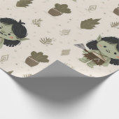 Süßes Ork-Mädchen-Geschenkpapier Geschenkpapier (Ecke)