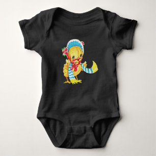 Süßes Oster-Chic Unisex Schwarzes Bodysuit Baby Strampler