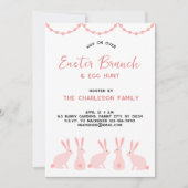 Süßes Osterbrunch-Häschen Einladung (Vorderseite)