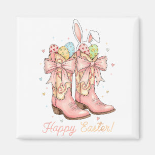 Süßes Osterei Howdy Western Cowboy Stiefel Hase C Magnet