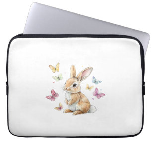 Süßes Osterhase Kaninchen Schmetterling T-Shirt Laptopschutzhülle