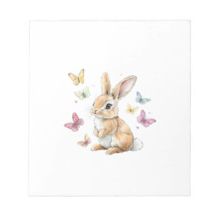 Süßes Osterhase Kaninchen Schmetterling T-Shirt Notizblock