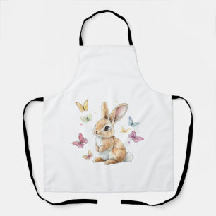 Süßes Osterhase Kaninchen Schmetterling T-Shirt Schürze