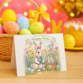 Süßes Osterhasen-Kinderferienkarte Feiertagskarte