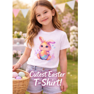 Süßes Osterhasen-Mädchen T-Shirt – Liebliche Paste
