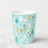 Süßes Osterhasen-Muster Kawaii Eier Pappbecher (Rückseite)
