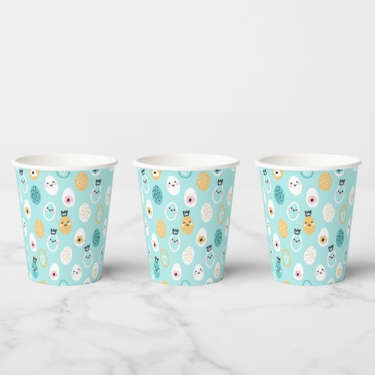 Süßes Osterhasen-Muster Kawaii Eier Pappbecher (Multi)