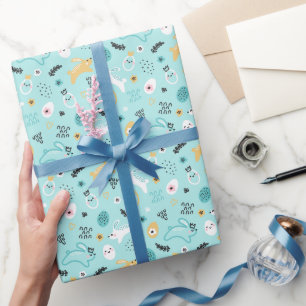 Süßes Osterhasen-Muster Kawaii-Kaninchen Eier Geschenkpapier