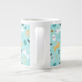 Süßes Osterhasen-Muster Kawaii-Kaninchen Eier Jumbo-Tasse (Rückseite)
