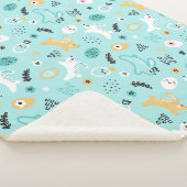 Süßes Osterhasen-Muster Kawaii Kaninchen Eier Sherpadecke (3/4)