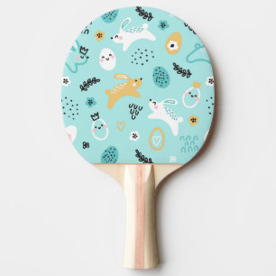 Süßes Osterhasen-Muster Kawaii-Kaninchen Eier  Tischtennis Schläger