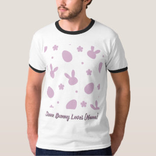 Süßes Osterhasen-Muster-Shirt – Pastell-Hase & E T-Shirt