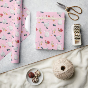 Süßes Osterhasen-Wasserfarben-Kunstmuster Geschenkpapier
