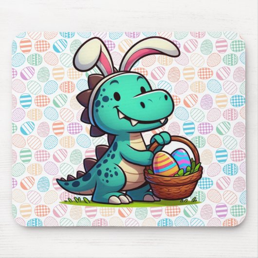 Süßes Osterhasendinosaurier-Mauspad Mousepad (Vorne)