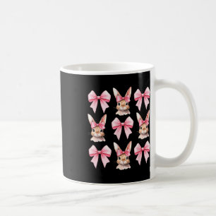 Süßes Osterhasengesicht Coquette Schleife Ostertag Kaffeetasse