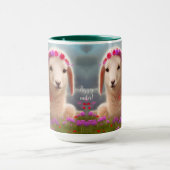 Süßes Osterlamm mit Blumen - Tasse (Zentrum)