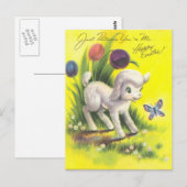 Süßes Osterlamm Postkarte (Vorne/Hinten)