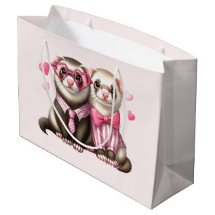 Süßes Otter-Paar in Liebe Große Geschenktüte