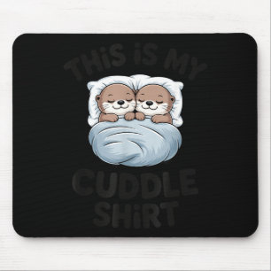 Süßes Otter-Paar kuschelt Das ist mein Kuscheln  Mousepad