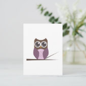 Süßes Owl auf Zweig Postkarte (Stehend Vorderseite)