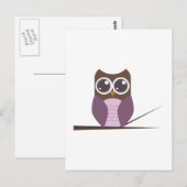 Süßes Owl auf Zweig Postkarte (Vorne/Hinten)