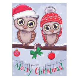 Süßes Owl zu Weihnachten Tischdecke