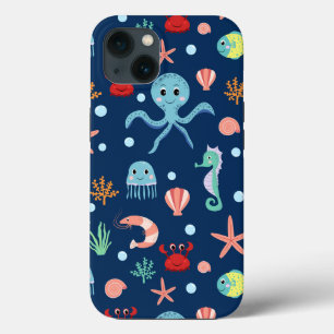 Süßes Ozean-Meeresleben-Muster Case-Mate iPhone Hülle