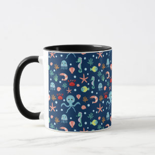 Süßes Ozean-Meeresleben-Muster Tasse