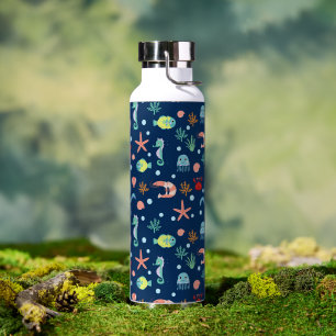 Süßes Ozean-Meeresleben-Muster Trinkflasche