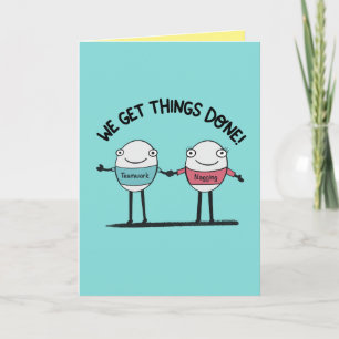 Süßes Paar Alles Gute zum Hochzeitstag Humorvoll Dankeskarte