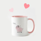 Süßes Paar rosa Schweinchen Tasse