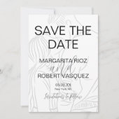 Süßes Paar Skript Save the Date Einladung (Vorderseite)