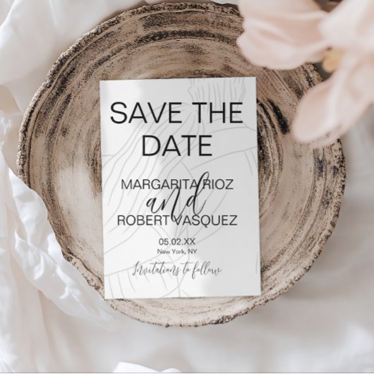 Süßes Paar Umarmen Skript Save the Date Einladung