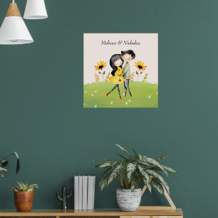 Süßes Paar Umarmer Poster