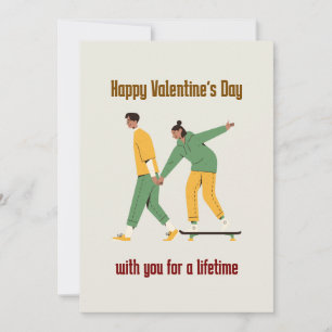 Süßes Paar Valentinstag Feiertagskarte
