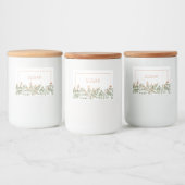 Süßes Pachy florales Etikett für Lebensmittelbehäl (Flaschen)