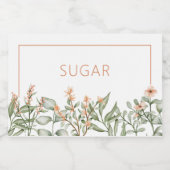 Süßes Pachy florales Etikett für Lebensmittelbehäl (Einzelnes Label)