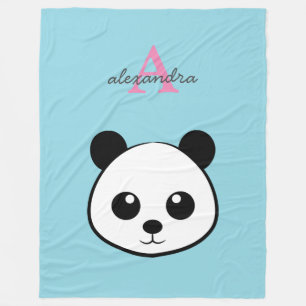 Süßes Panda-Bären-Flanelldecke Personalisiert Fleecedecke