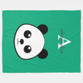 Süßes Panda-Bären-Fleece-Decke | Personalisiert Fleecedecke (Vorderseite (Horizontal))