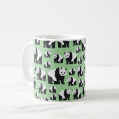 Süßes Panda-Bären-Muster Kaffeetasse (Vorderseite Links)