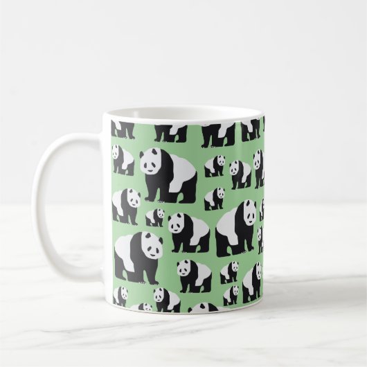 Süßes Panda-Bären-Muster Kaffeetasse (Links)