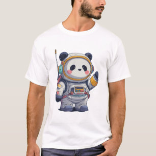 Süßes Panda-Cartoon-T-Shirt – Lustiger niedlicher T-Shirt