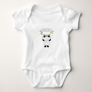 Süßes Panda-Design Baby-Jersey-Body Baby Strampler