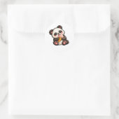 Süßes Panda-Eis Runder Aufkleber (Tasche)