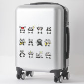 Süßes Panda-Emoji-Sticker-Pack Aufkleber (Koffer)