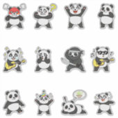 Süßes Panda-Emoji-Sticker-Pack Aufkleber (Vorderseite)