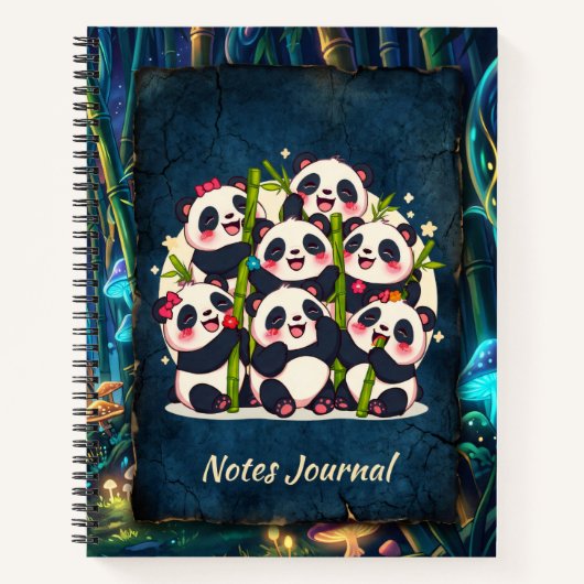 Süßes Panda-Freunde-Notizbuch Notizblock (Vorderseite)