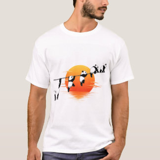 Süßes Panda-Kletterabenteuer – Panda-Liebhaber-Des T-Shirt