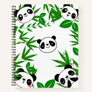 Süßes Panda-Notizbuch für Kinder Notizblock