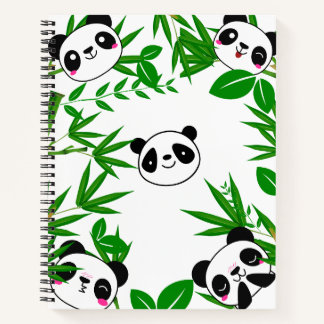 Süßes Panda-Notizbuch für Kinder Notizblock